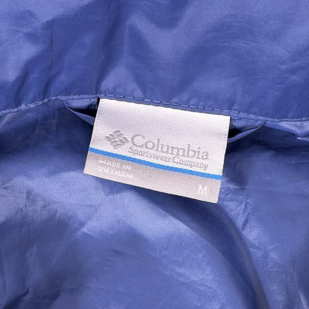 Columbia Women’s Blue Sustina Windbreaker, Cinched Waist, Stowaway Hoodie M - Picture 6 of 16